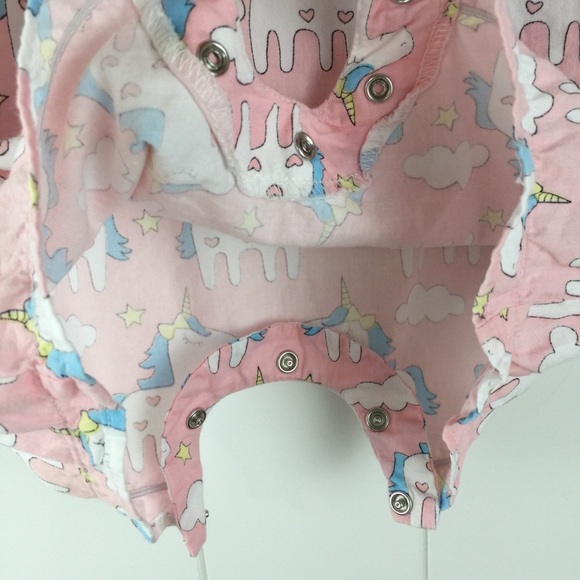 Smocked Unicorn Romper 6-12M - Picture 7 of 13